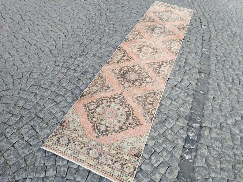 Long Pink Rug 2.8x12.5ftpink runner rugentryway rughand Etsy