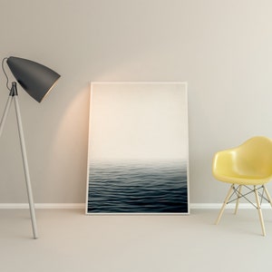 Kunstfotografie MISTY SEA - abstrakter Leinwand Druck, schwarz und weiß, verschiedene Größen