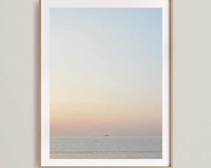 Abstract art photography | Pastel seascape | Minimalist wall art | Fine art print, unframed | LIGHTSCAPE #22