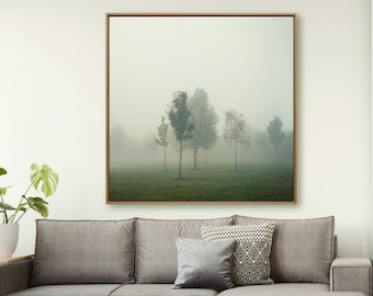 Kunstfotografie "FOG IN PARK" - Fotoabzug ungerahmt oder Leinwand Druck, verschiedene Größen