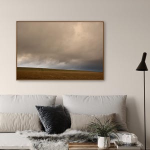 Art photography autumn landscape | field sky light | serene wall art | AUTUMN STORM image 4