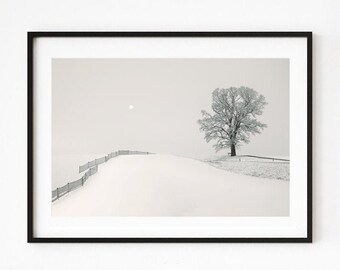 Art photography "WHITE HILLSCAPE" - photo print or canvas print, various sizes