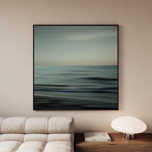 Abstract sea photography | Calm waves in green-blue & pink | WAVES OF CALM image 2