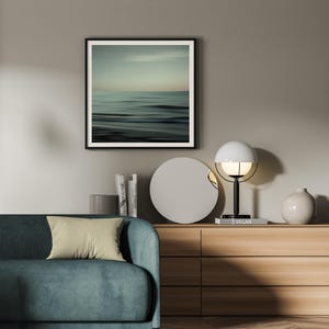 Abstract sea photography | Calm waves in green-blue & pink | WAVES OF CALM image 7