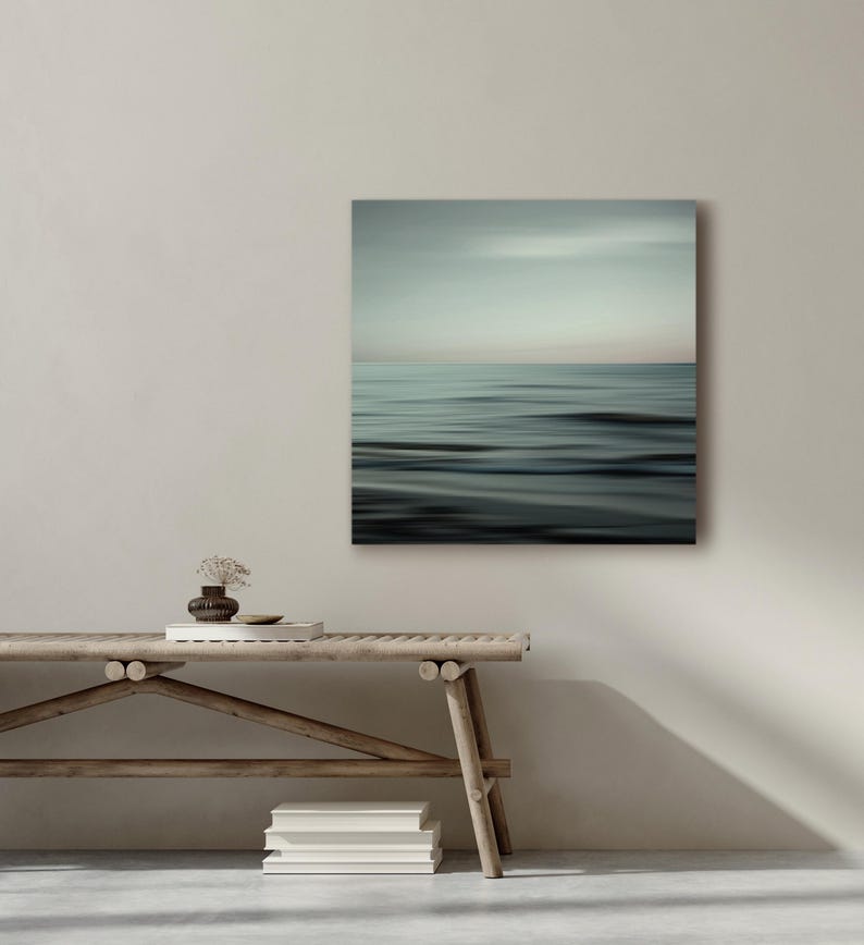 Abstract sea photography | Calm waves in green-blue & pink | WAVES OF CALM image 5