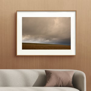 Art photography autumn landscape | field sky light | serene wall art | AUTUMN STORM image 3