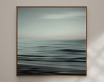 Abstract sea photography | Calm waves in green-blue & pink | WAVES OF CALM