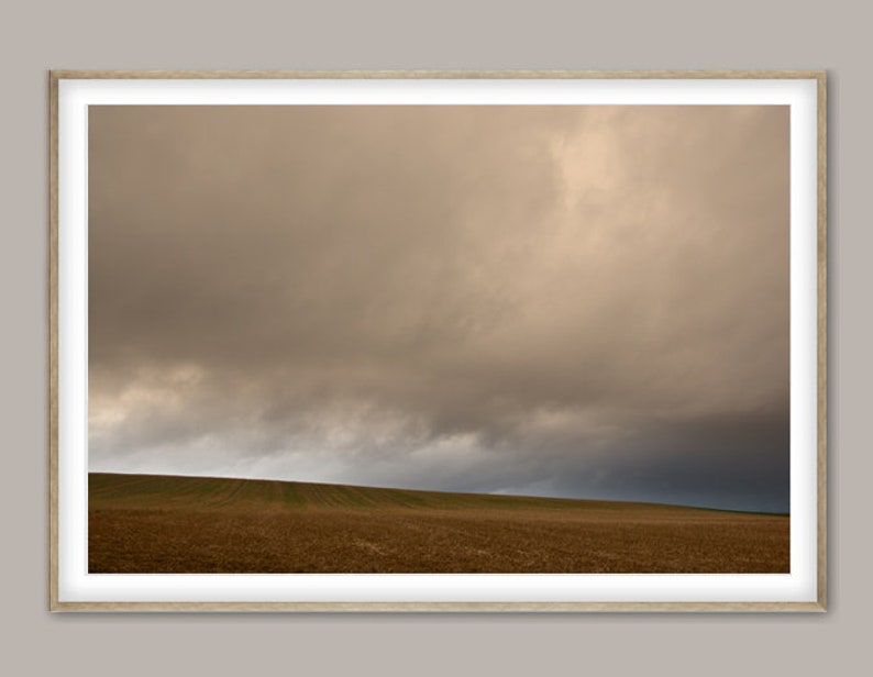 Art photography autumn landscape | field sky light | serene wall art | AUTUMN STORM image 5