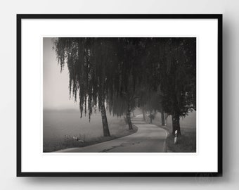 Kunstfotografie "WINDING ALLEY" - Fotoabzug ungerahmt oder Leinwand Druck, verschiedene Größen