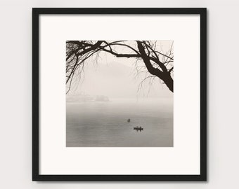 Landscape photo "FISHER AT LAKE" - photo print or canvas print, various sizes