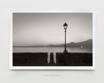Art photography "CALM LAKE GARDA" - photo print unframed or canvas print, different sizes