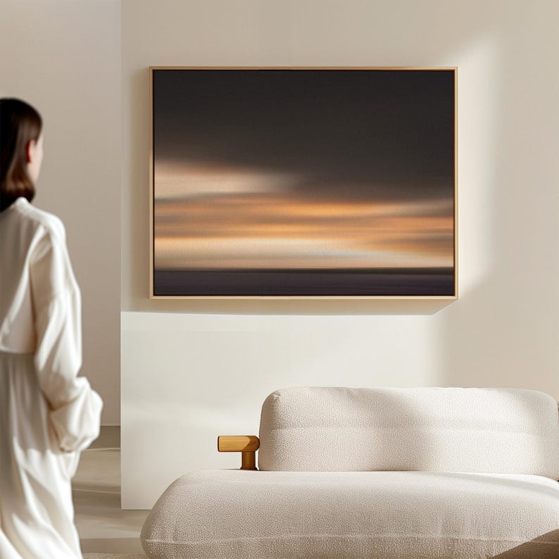 Abstract landscape in golden tones | minimalist photographic art | DREAMSCAPE #14 image 1