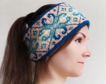 Knitting Pattern: Reversible Fair Isle Headband - Ear warmer easy knit pattern - Colorwork knitting pattern