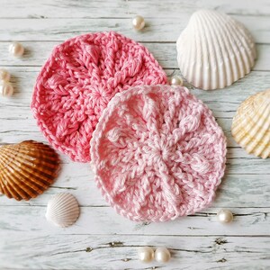 Face scrubbies crochet pattern - Farmhouse kitchen scrubby - PDF - Instant download