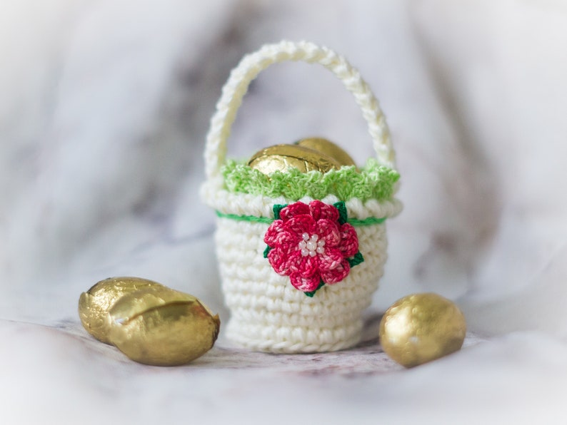 Mini Easter Basket Crochet Pattern Easter Egg Holder Etsy
