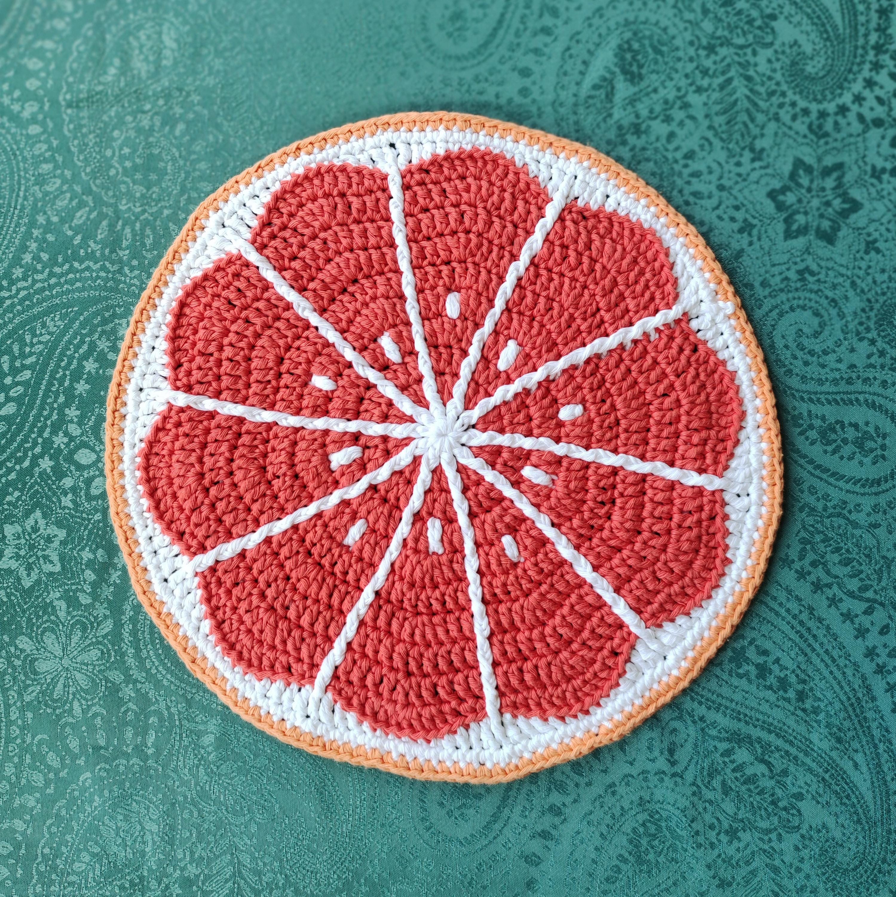 Citrus Fruit Placemat Crochet Pattern: Intermediate Level
