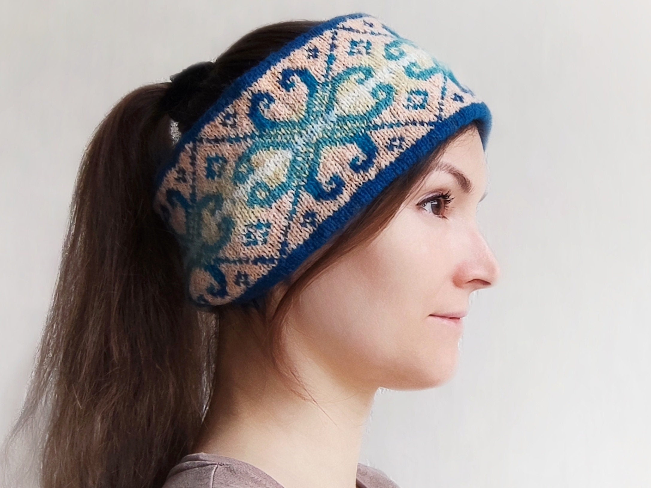 Reversible Fair Isle Headband Knitting Pattern (PDF) - Etsy