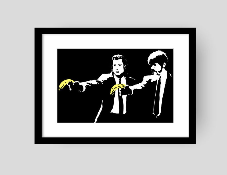 A1 - A5 SIZES AVAILABLE BANKSY PULP FICTION GLOSSY WALL ART POSTER PRINT