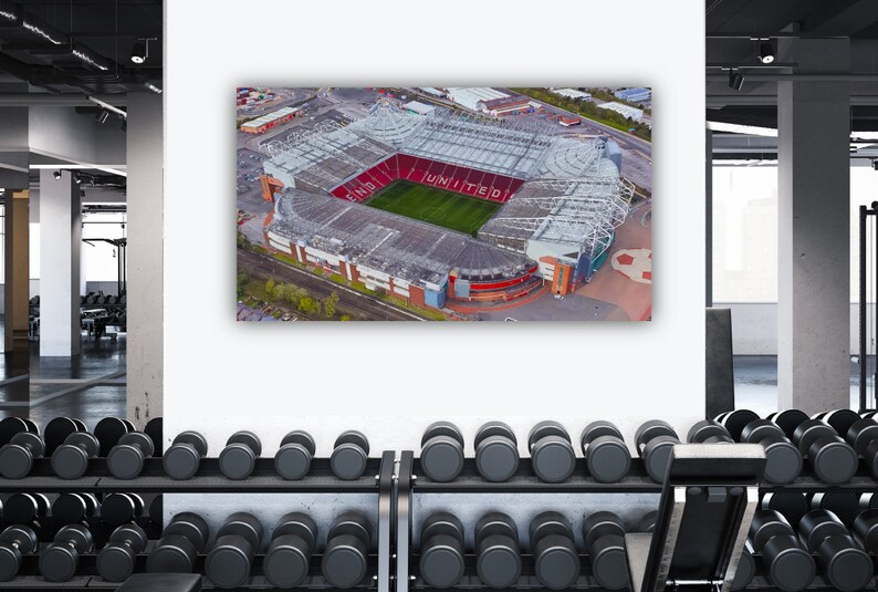Manchester United Old Trafford Stadium Canvas Wall Art Etsy