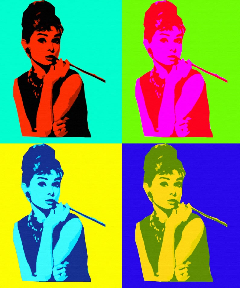 Andy Warhol Audrey Hepburn Canvas wall art | Etsy