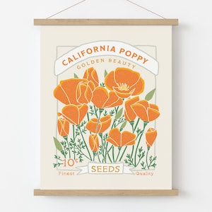 Kalifornischer Mohn Paket Poster Druck | Erhältlich in vielen US-Standardgrößen von 13x18 bis 24x36 Zoll