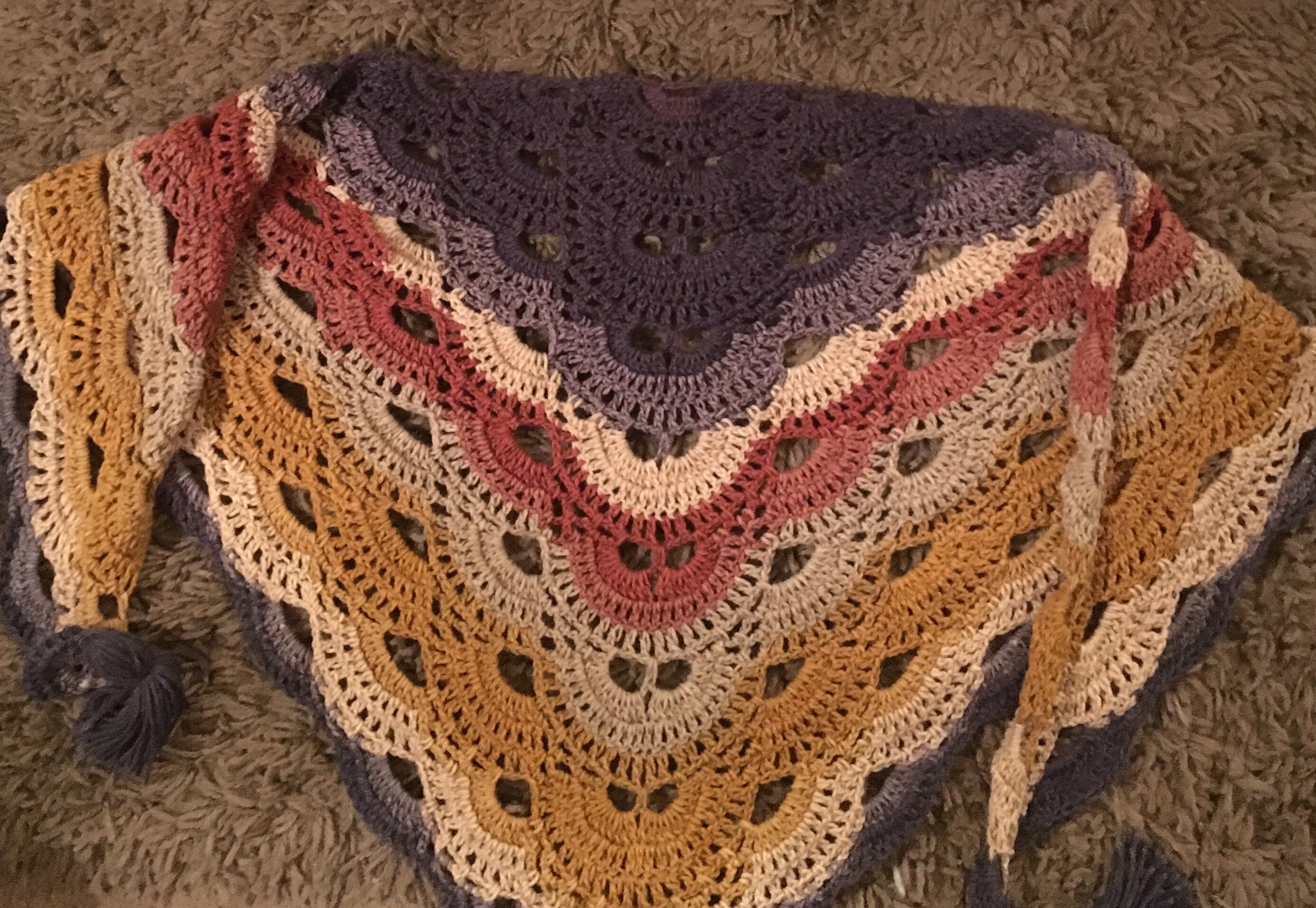 Crochet Virus Shawl Etsy