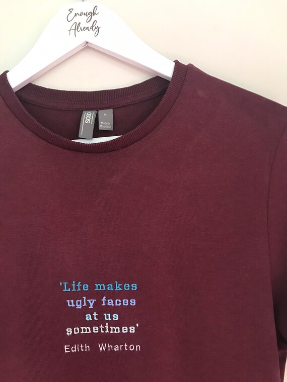 Size M: Burgundy Longline T-shirt With 