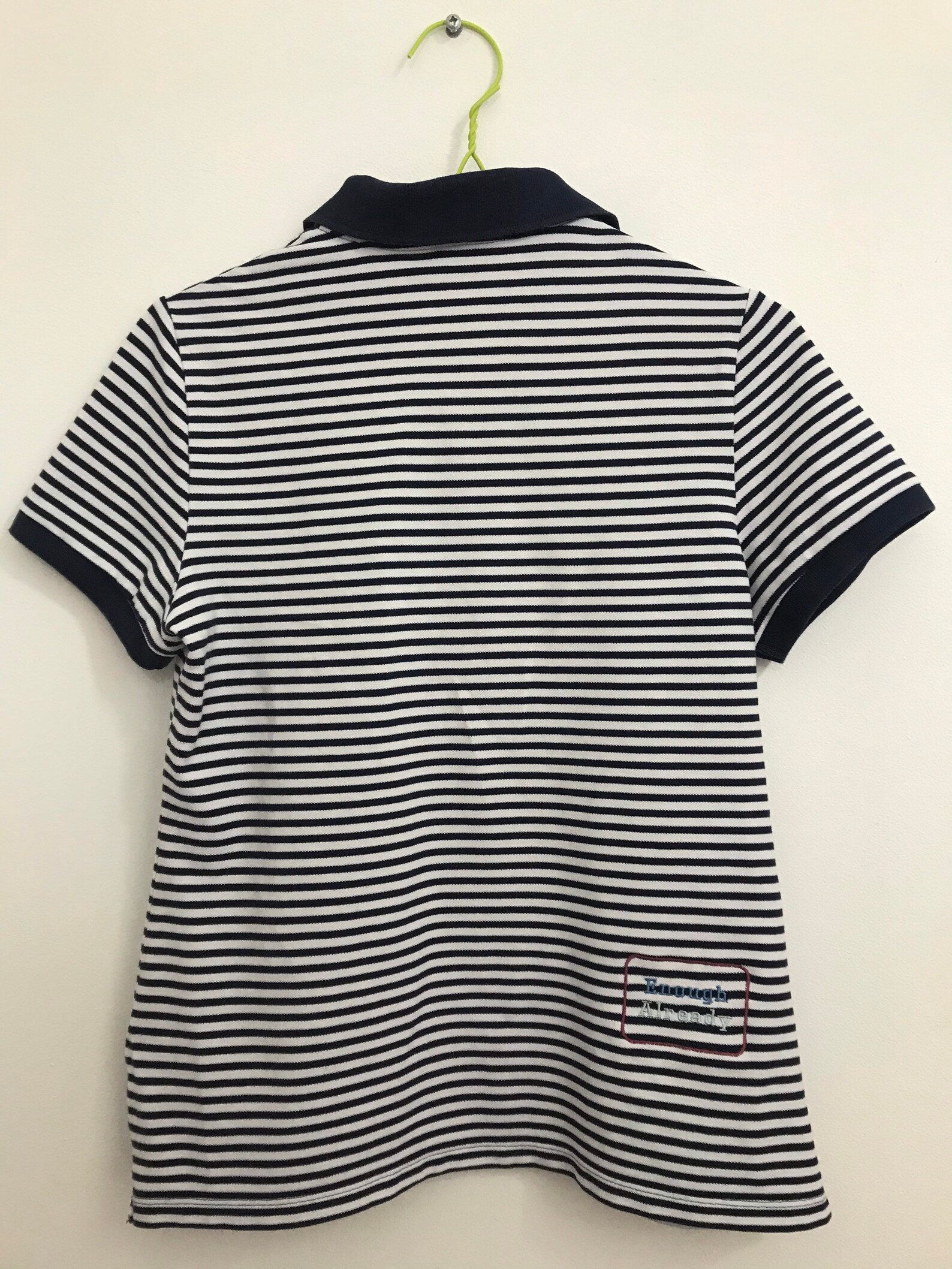 Größe 10: Weiß/Marine gestreifter Polo mit bestickter Charles | Etsy