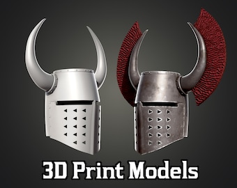 Winged / Horned Helmet 3D Print stl Model | For Medieval / Renaissance Cosplay, Costumes, Armour