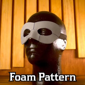 Hero Villain Mask Foam Pattern | Costume Accessory, Cosplays, Party, Face and Head Accessory, Ball, Opera, Halloween Theatre Craft Template