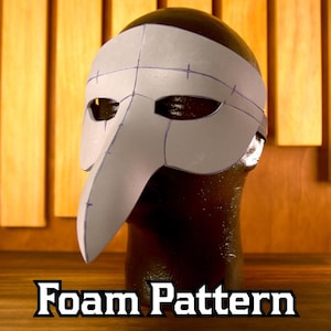 Bird Parrot Masquerade Mask Foam Pattern | Costume Accessory, Cosplays, Party, Face and Head Accessory, Ball, Opera, Theatre Craft Template