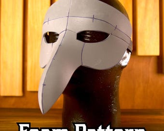 Motif en mousse pour masque de mascarade perroquet oiseau | Accessoire de costume, cosplays, fête, accessoire visage et tête, bal, opéra, modèle artisanal de théâtre