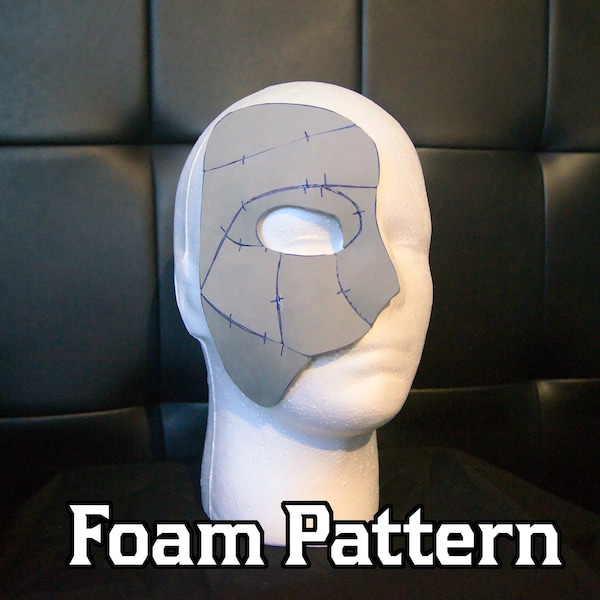 Masquerade Half Face Mask Foam Pattern | For Parties, Balls, Costumes, Cosplays