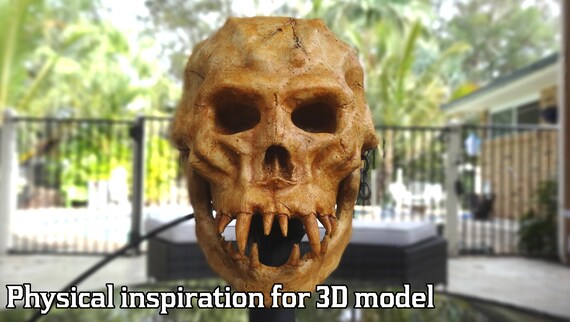 Troll Face Skull 3D printable 3D model 3D printable