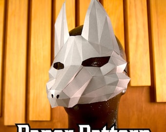 Chien, loup, masque d'Anubis, mascarade, modèle artisanal en papier | Accessoire de costume, Cosplays, Fêtes, Tête et visage de loup, Animal, Gabarit therian