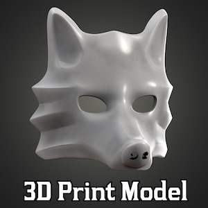 Wolf, Hund und Fuchs Maske Masquerade 3D Print Modell | Cosplays, Kostüme, stl, Parties, Bälle, Fursuit, Therian, Halloween