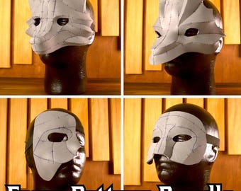 Lot de motifs en mousse pour masque de mascarade | Loup, dragon, demi-face et pleine face | Déguisements, Cosplay, Fête, Fursuit, Animal, Modèle artisanal therian