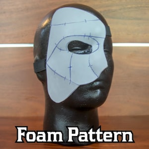 Masquerade Half Face Mask Foam Pattern | For Parties, Balls, Costumes, Cosplays