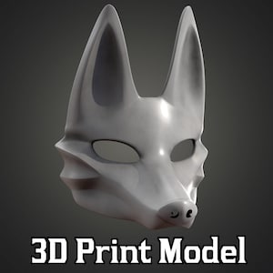 Anubis und Hundemaske Masquerade 3D Print Model | Cosplays, Kostüme, stl, Parties, Bälle, Fursuit, Therian, Halloween