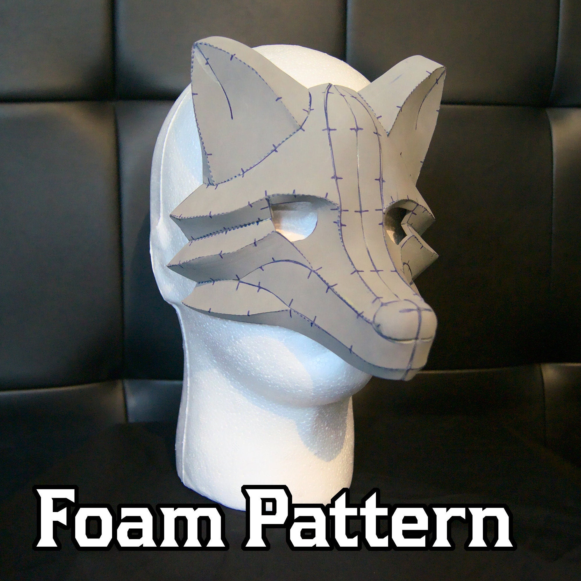 Fox Mask Template DIY No Sew Mask Pattern. Instantly Make a Paper