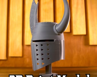 Modèle stl impression 3D de casque ailé/à cornes | Pour les cosplay, les déguisements et les armures médiévaux/renaissance