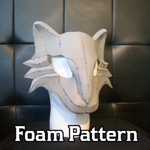 Cat Mask Masquerade Foam Pattern | For Parties, Balls, Costumes, Cosplays