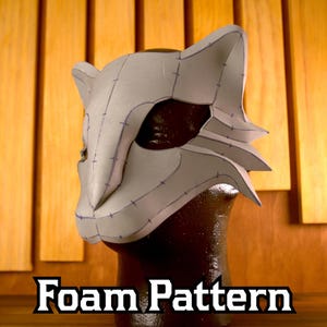 Patrón de espuma para mascarada de gato, león y tigre, accesorio para disfraces, cosplay, fiestas, cabeza y rostro de disfraz, plantilla para manualidades de animales y terios.