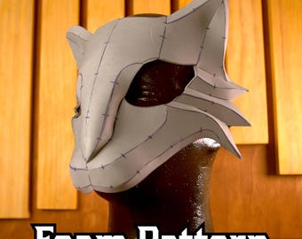 Motif en mousse de mascarade de masque de chat, de lion et de tigre | Accessoire de costume, Cosplays, Fêtes, Fursuit, Tête et visage, Animal, Modèle artisanal therian
