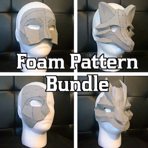 Wolf Therian Mask Digital Pattern for EVA Foam With Video Tutorial 