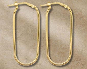 美しいヴィンテージの刻印入りソリッド375 9カラットゴールドピアス 