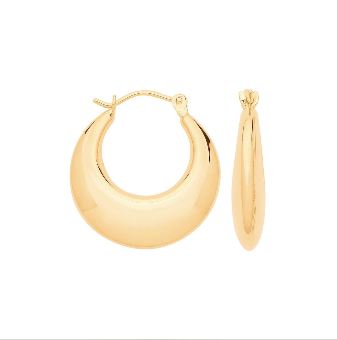 9ct Gold Petite Creole Hoop Earrings