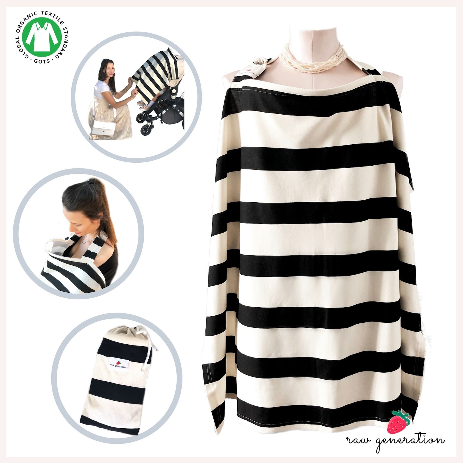 Breastfeeding Tips: Importance, Benefits and Foods to Avoid 9 Nursing Cover for Breastfeeding| Elegant Black & Cream stripes| 100 % Organic...