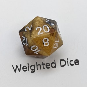 Weighted Dice for D&D - D20 - Gold