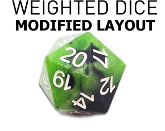 Dés lestés - Disposition modifiée du nombre D20